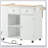 Kitchen Island with Power Outlet,Kitchen Storage Island with Drop Leaf and Rubber Wood-249072548