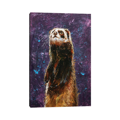 Sable Ferret by Michael Creese - Wrapped Canvas Painting
