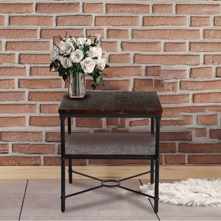 Katura Solid Wood Top End Table