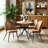 5 Pieces Modern Dining and Lounge Set with Round Table Upholstered Chairs for Reception Office and Living Room-276937940-279369687