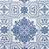 Martha Stewart Stripe Medallion Kitchen Towel Set 2-Pack 16"X28", Blue/ White
