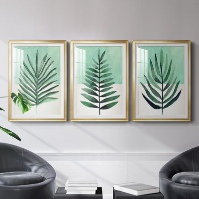 " Verging Palm I " 3 - Pieces Painting Print