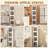 4 Pack Narrow Stackable Folding Storage Box with Doors and Wheels, Collapsible Organizer for Bedroom, Closet, Living Room, Office