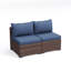 Chaises de patio d'extérieur sans accoudoirs en osier avec coussins 2 places-426049503