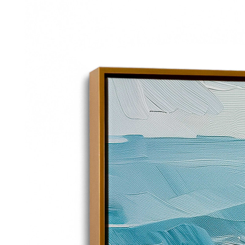Reproduction d'art sur toile Costa Sereno II, 20 po x 30 po, Cadre flottant doré poli