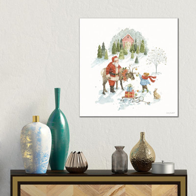 «Santa's Tree Farm III», reproduction d'art sur toile encadrée
