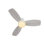 Ventilateur de plafond encastré moderne à 3 pales 44 "avec lumière Irme 