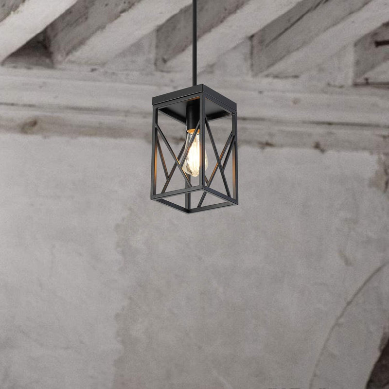 Luminaire suspendu pour îlot de cuisine à 1 lumière DEL noir mat Yazmeen