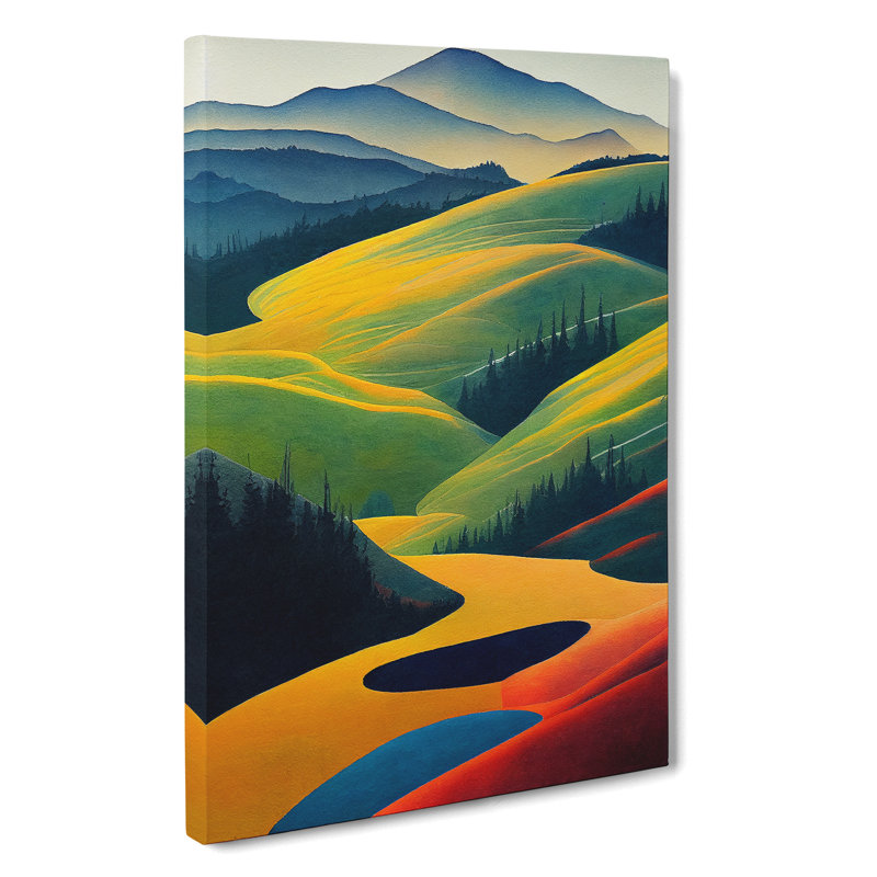 Pretty Meadow Landscape - Wrapped Canvas, 76cm H x 50cm W