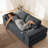 Boneless Convertible Floor Sofa Bed, 3 In 1 Compression Sofa With 2 Throw Pillows, No Assembly Required-124602579