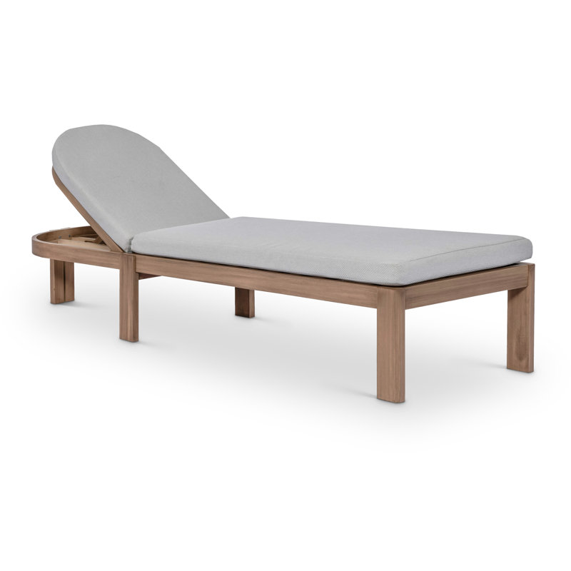 Chaise longue d'extérieur rembourrée en tissu avec housse de protection Newport Glenmore, Gris
