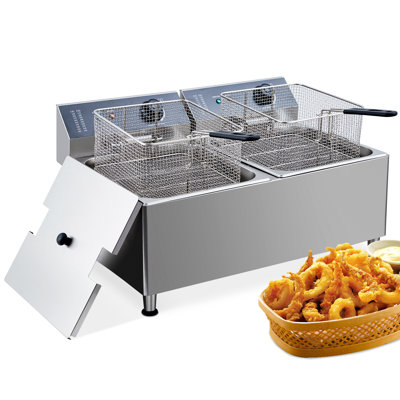 Friteuse 2 paniers avec minuterie Yesurprise 3400 Watts