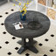 Table ronde extensible pour la salle à manger et la cuisine Trexm Farmhouse Table (noir)-1422018771