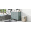 Meuble-lavabo de 91 cm (36 po) avec lavabo intégré, 2 portes et 3 tiroirs, vert