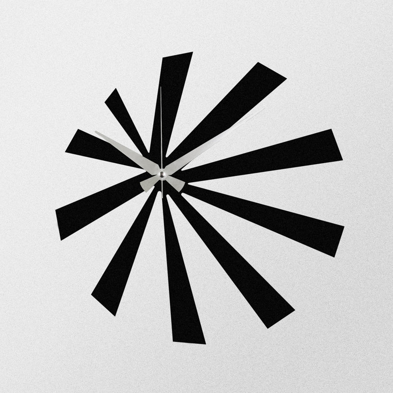 Horloge murale élégante en métal 18,9 po x 18,9 po | Fabrication 100% métal, épaisseur: 0,05 pouce | Nécessite 1 pile AA (non incluse) | Parfait pour les décors modernes et les espaces de vie