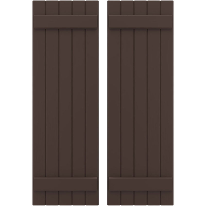 Volets de planche-n-lattes (par paire) Americraft (2 lattes), Raisin brun, 17 1/2", 77"