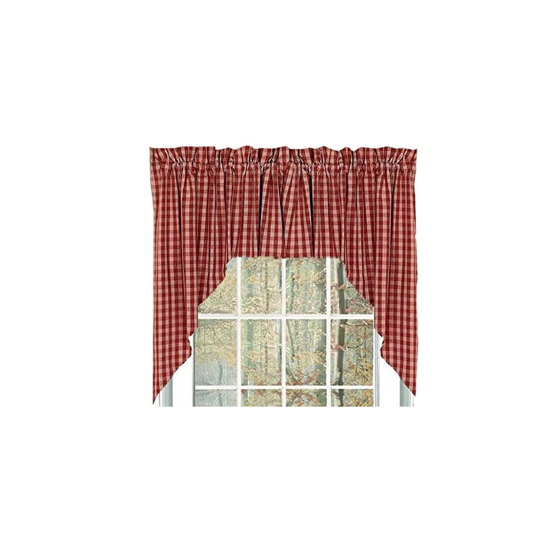 Cayetano Cotton Checkered Swag Window Valance