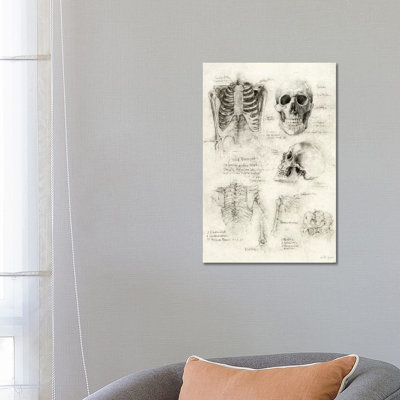 Skeleton 1 Piece Wall Art on Canvas