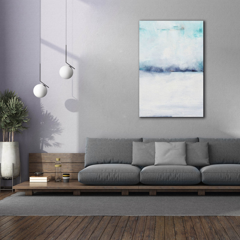 «Tides Of Indigo No. 2» par Michelle Oppenheimer, art mural sur toile, H 60 po x l 40 po