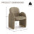 Modern Upholstered Dining Chair Full Back Armchair With Metal Detor Legs-1615441096