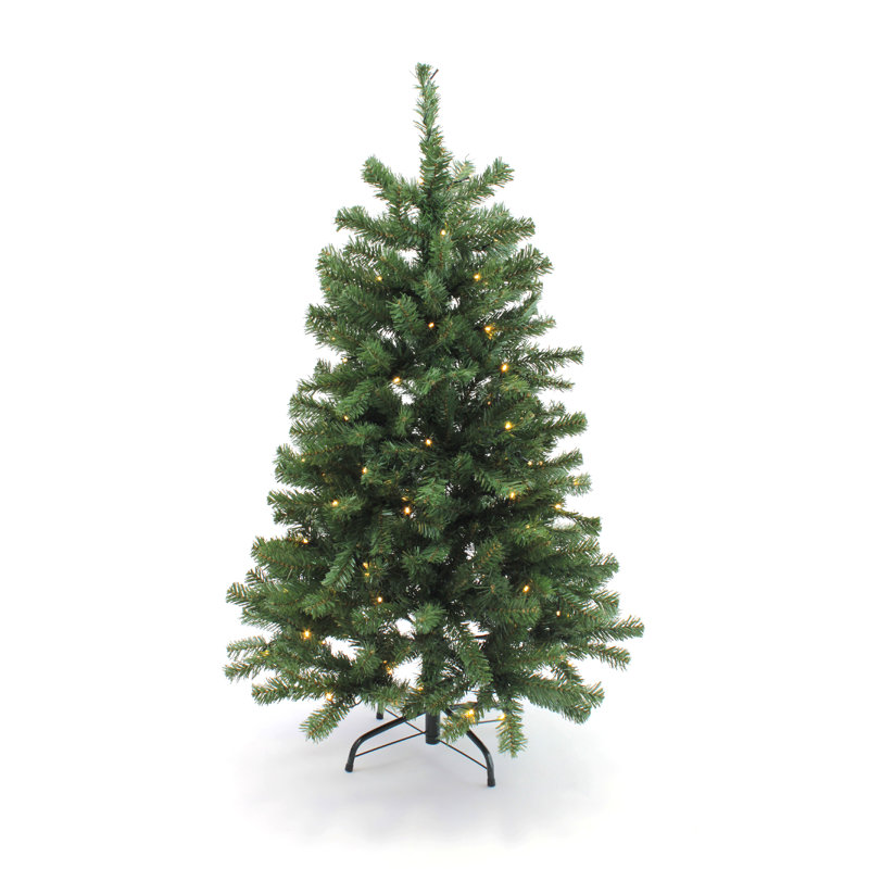 Arbre de noël artificiel pin vert pré-éclairé, 4 pi