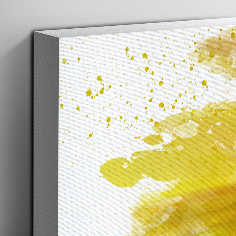 Yellow Sunflower Flower - Wall Art, 70cm H x 100cm W, Wrapped Canvas