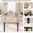 Dining Table for 6-8 People, 70.9"/78.7" Rectangular Table with Wave Irregular Edge, 15mm Thick MDF Top, Sturdy Metal Frame, Waterproof & Scratch-Resistant, Versatile for Dining Room, Kitchen, Office-1764082737-1776867257