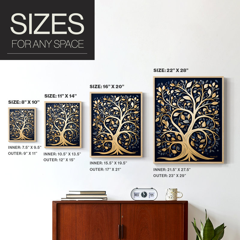 LANDSCAPES Series CXLII Framed Print - Solid Wood, 15" H x 12" W