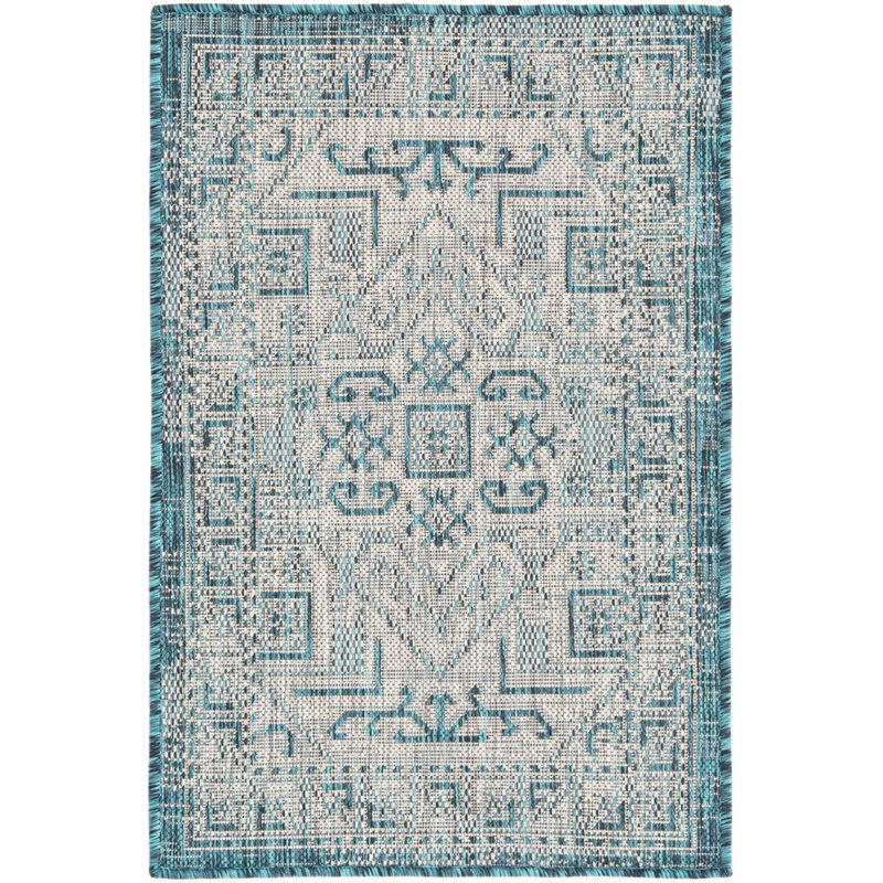 Tapis d'extérieur couleur bleu, Rectangle 2 pi 2 po x 3 pi