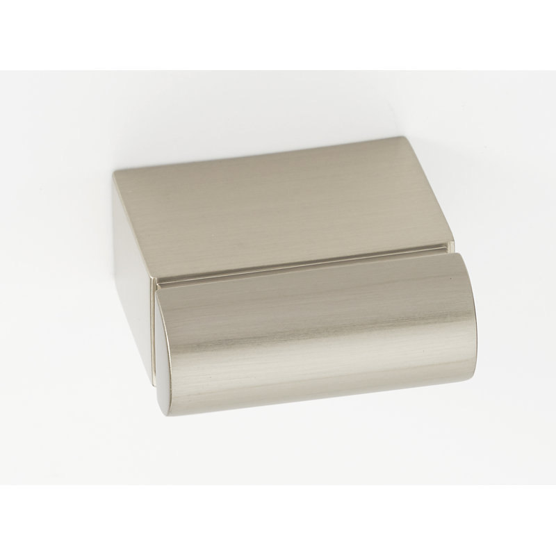 Vogue Rectangular Knob, Satin Nickel