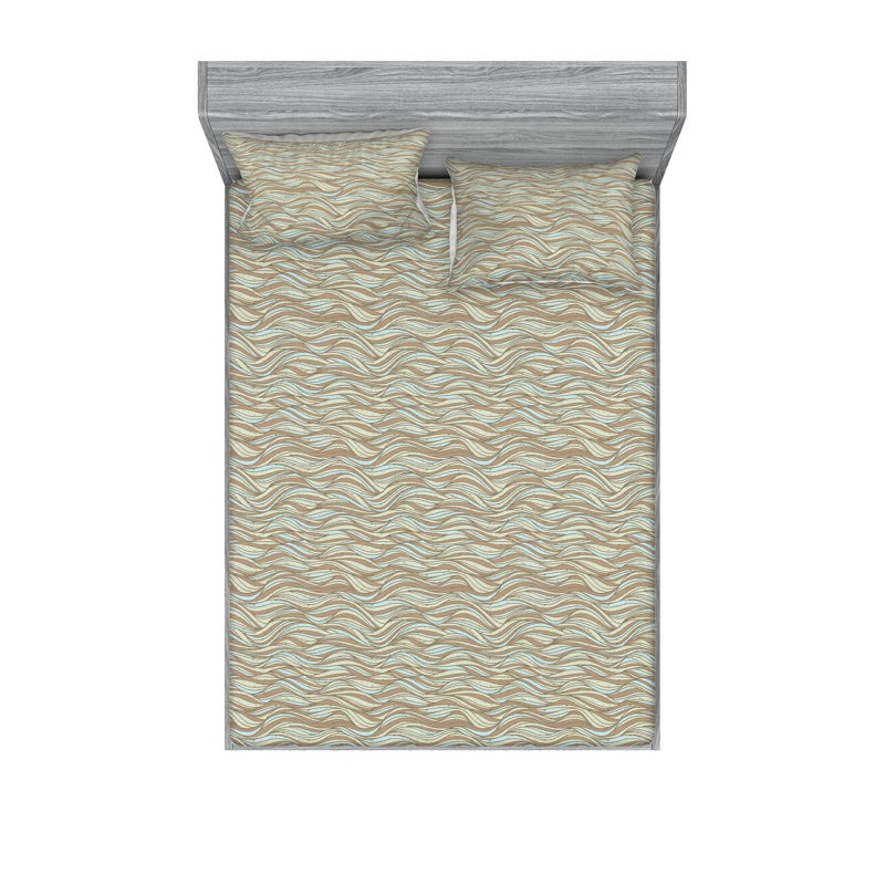 Drap-housse et taie décorative Ambesonne, Ensemble de draps pour très grand lit avec 2 taie