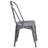 Clear Coated Metal Indoor Stackable Chair