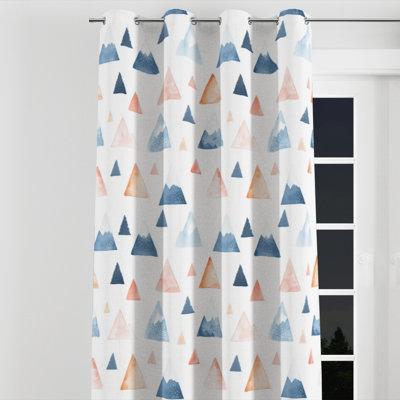 Rideaux occultant géométrique Kids - rideau à œillets en velours Mini Mountains