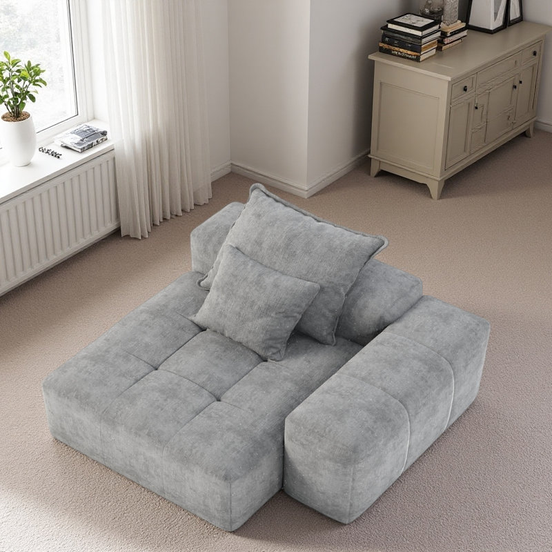Canapé modulaire surdimensionné Boneless, Gris