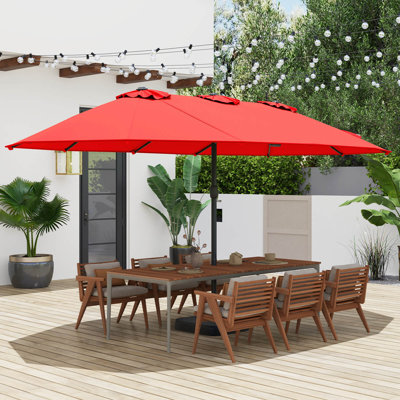 Parasol pour terrasse double 15 pi