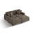 4 - Piece Upholstered Camel Chenille Modular Sectional Sofa with Throw Pillows & Removable Ottomans-87154105