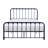 Blue Metal Bedroom Platform Bed, Full Size Option Bed Frame With Enchanting Finish-1712747289-1712747291