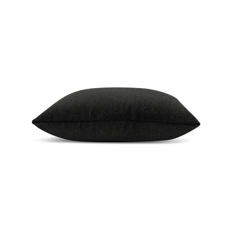 Luxe Velour Charcoal Square Performance Pillow Cover & Insert