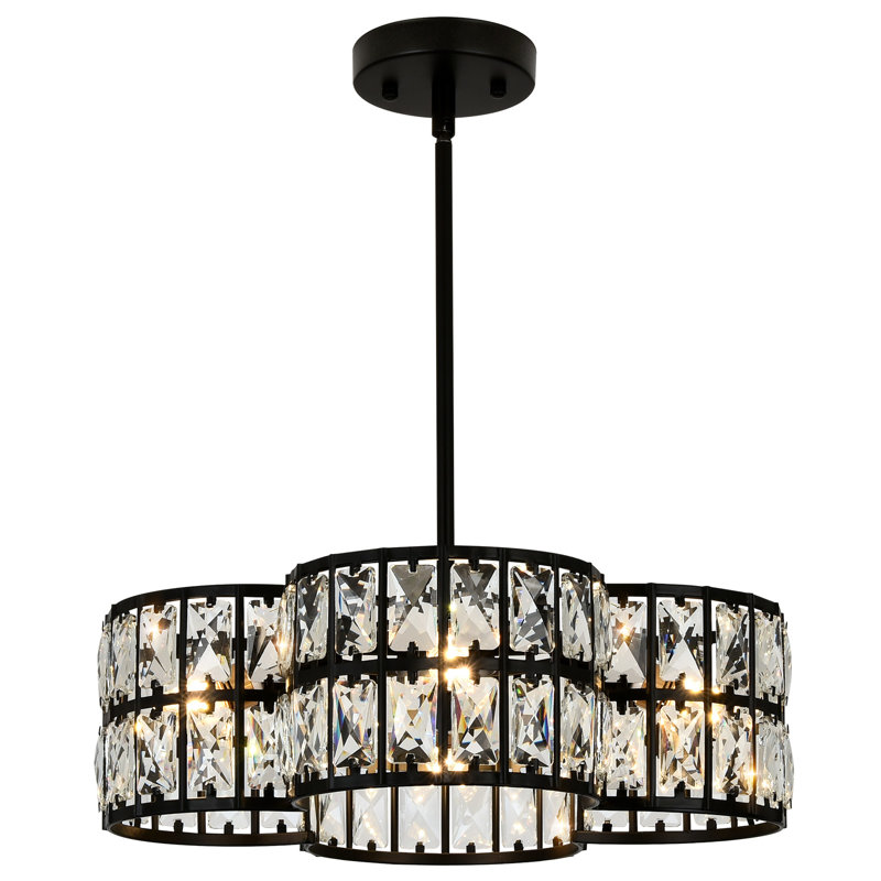 4 - Light Chandelier, Black