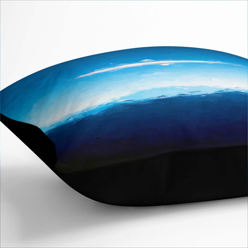 Mountain Cloud Cushion with Filling, 55cm H x 55cm W x 20cm D, Black