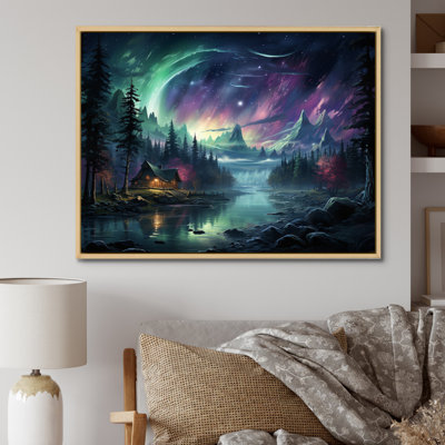 Impression sur toile «Northern Lights Ethereal Enchantment I»