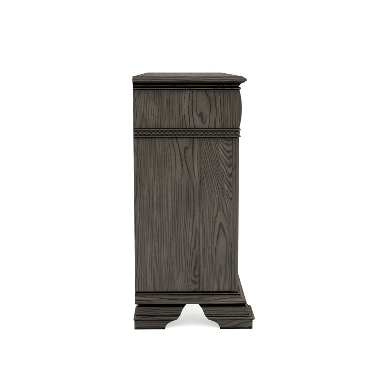 Commode 9 tiroirs Adames, Gris