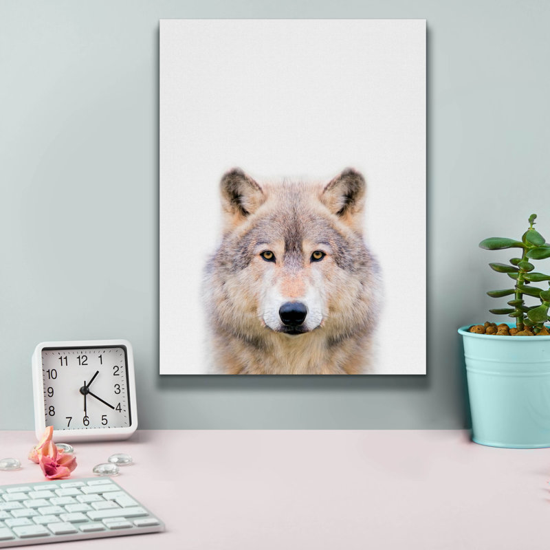 «Wolf» par Tai Prints, art mural sur toile, 12 po x 16 po