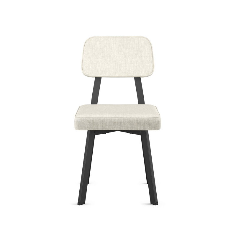 Chaise de salle à manger Corrigan Studio® Nyota, PVC gris clair / beige