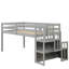 Lit mezzanine avec escalier, gris-745965265