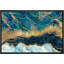 Or et sarcelle marbré foncé, paysage abstrait, formes modernes, sur toile-93589468-93589467
