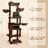 68in Multi Level Large Cat Tree with Removable Cushion & Sisal Scratching Posts for Multi Cats