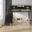 Lit mezzanine double avec escalier et garde-robe