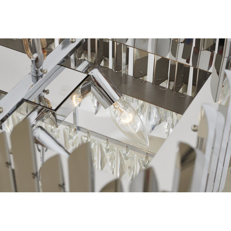 Lustre en cristal 12 lumières Modern , Chrome