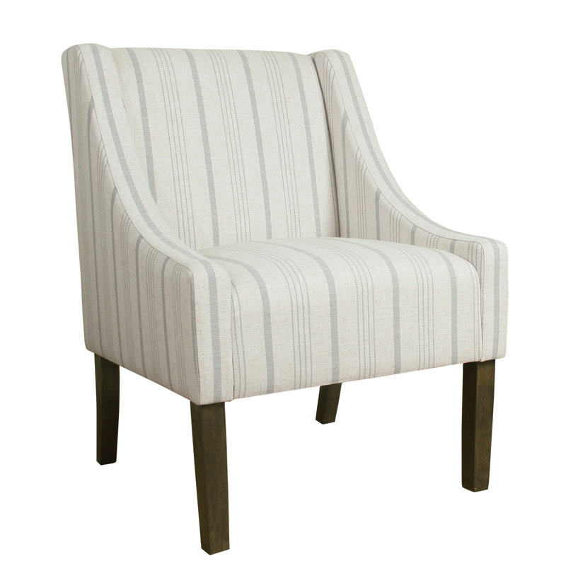 Fauteuil d'appoint incurvé moderne Ashland , Gris / Crème